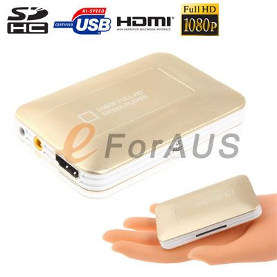 Mini Full HD 1080p HDMI Multi Media HDD Player with SD MMC SDHC Card