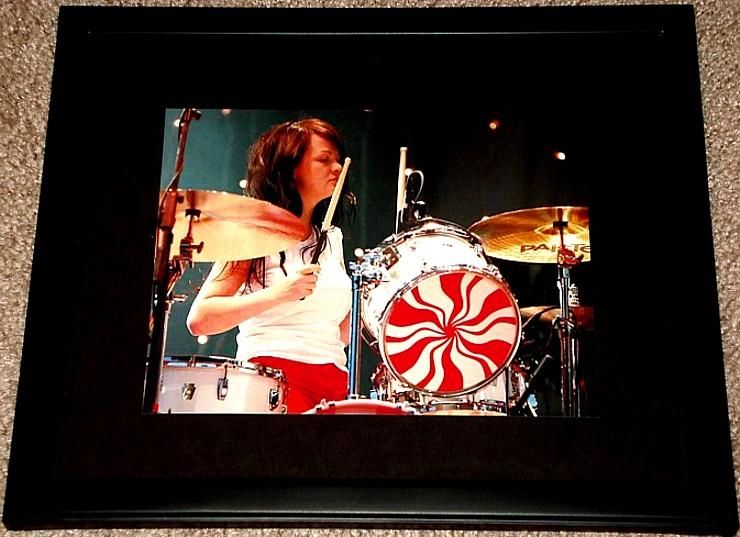 White Stripes Meg White Live Framed Stage Portrait