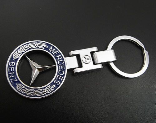 Mercedes Benz Blue Memorial Round Key Ring Chain Keyring