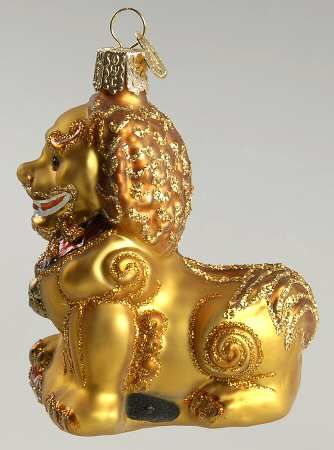 Merck Familys Ornament Foo Dog Left Paw Up 8351349