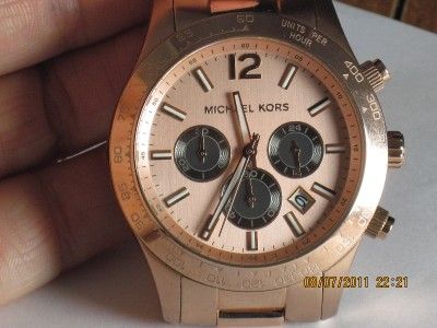 Michael Kors MK 8186 Mens Chrono Stainless Steel Watch