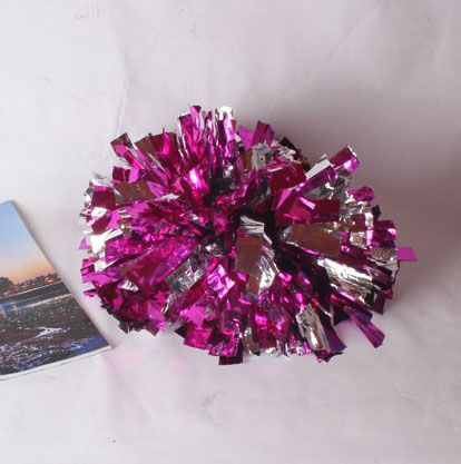 Pair Metallic Cheerleader Cheerleading Dance Party Show Pom Poms 70g