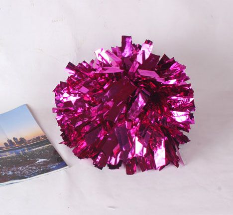 Pair Metallic Cheerleader Cheerleading Dance Party Show Pom Poms 70g