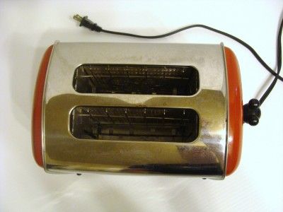 Disney Mickey Mouse Red Chrome Toaster for Parts or Repair not Working