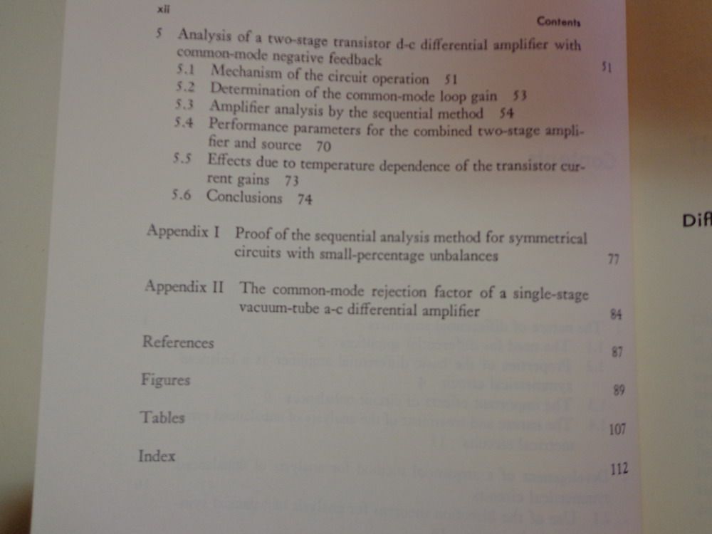 Differential Amplifiers 1964 Middlebrook Transistor DC Electrical