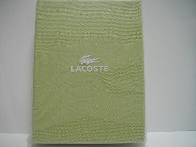 Lacoste Crocoknit Throw Blanket 60x70 Lime Sherbert