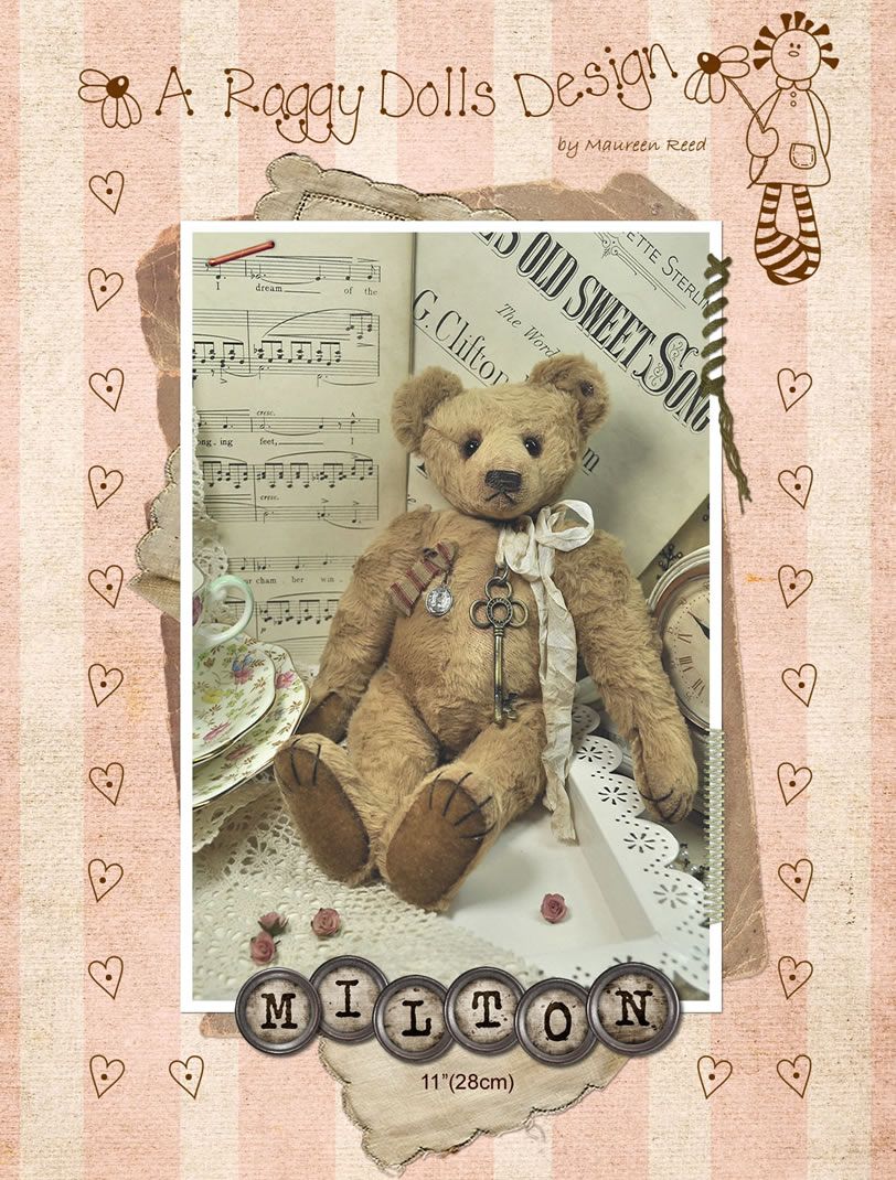 Milton VINTAGE BEAR Sewing Craft PATTERN   Vintage Style Artist Bear