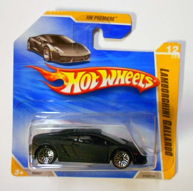 Hot Wheels 2010 HW Premiere 12 Lamborghini Gallardo Black w WSPs Mint