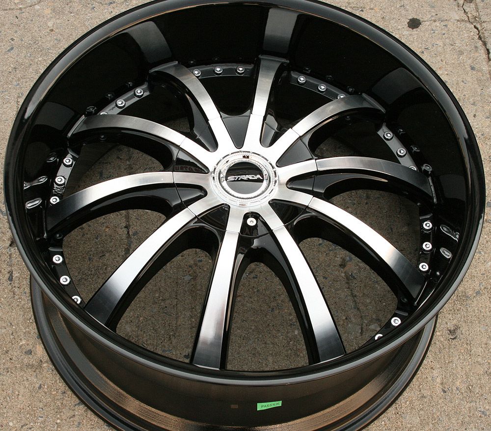 SOLE 202 22 BLACK RIMS WHEELS MAXIMA ALTIMA MURANO / 22 X 8.5 5H +40