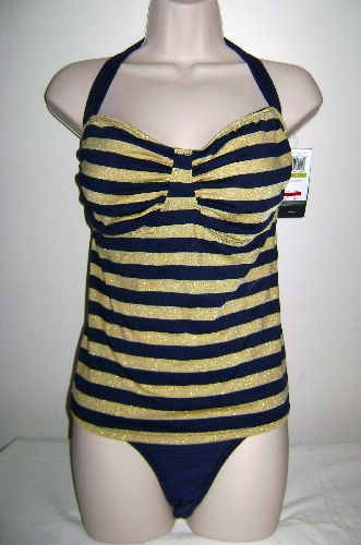 Tommy Hilfiger Tankini Solid Blue Bikini Bottom 14