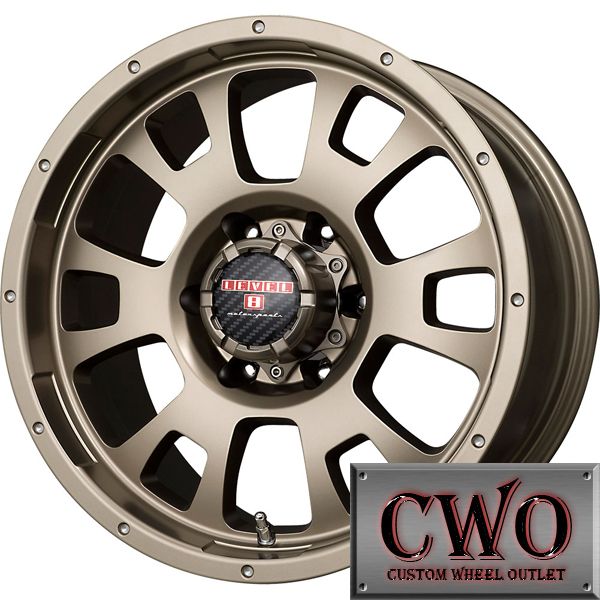 17 Bronze Level 8 Guardian Wheels Rims 6x139 7 6 Lug Chevy GMC 1500