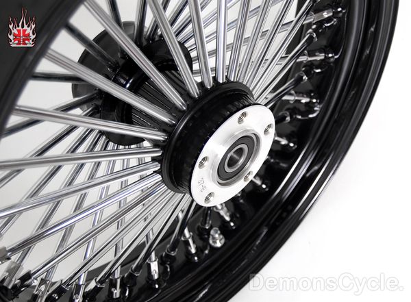 21 18 Wheels Fat Mammoth Black 48 Spokes for Harley Dresser FLH