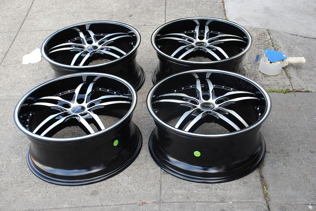 18x8 Mod Tech 509 Wheels 5x114 3 Rims ET40MM Fits 5 Lug Eclipse Accord