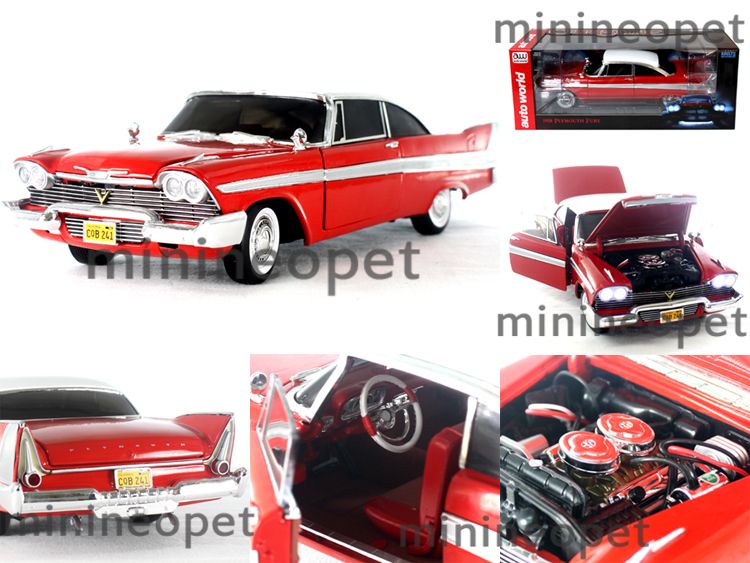 Ertl Autoworld AWSS102 Christine 1958 58 Plymouth Fury 1 18 Diecast