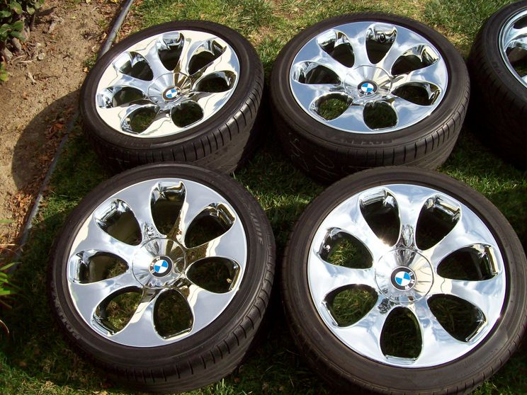 19 Factory 6 Series Chrome Wheels 645 650 M6 E63 E64 Tires Staggered