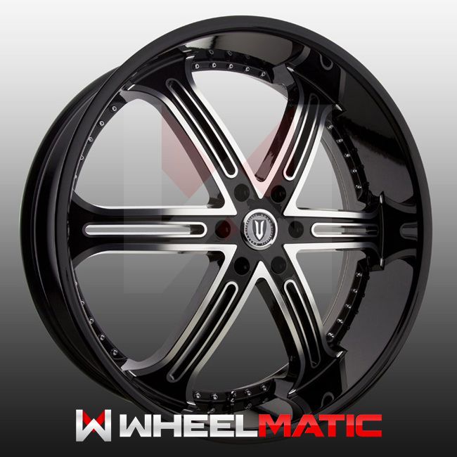 Set of 4 New 22 Versante 226 5x115 15 Wheels Rims Black