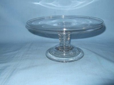 Antique Georgian Glass Tazza on Dome Folded Foot 1750