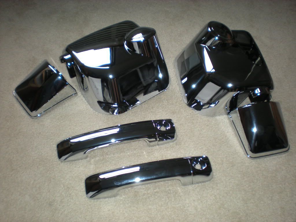 Toyota FJ Cruiser Mirror Door Handle Covers Chrome 2010