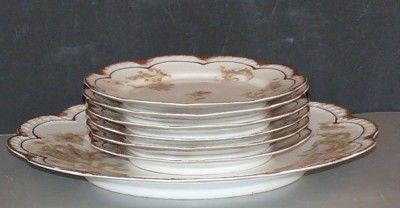 Antique Porcelain Haviland Limoges Dessert Set Plate