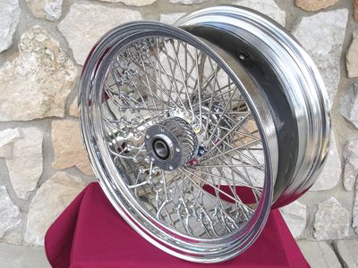 18X8.5 80 SPOKE SUPER WIDE REAR WHEEL FOR HARLEY & CUSTOM CHOPPERS