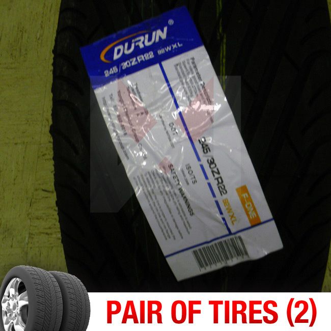 Set of 2 New 245 30R22 Durun Fone Two Tires 1 Pair 245 30 22 2453022