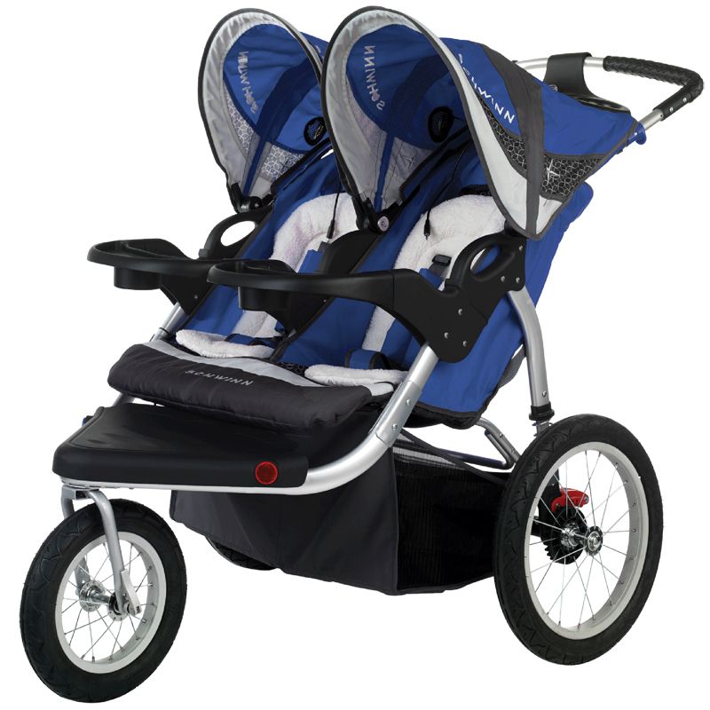 Schwinn Turismo Swivel Double Jogger Blue