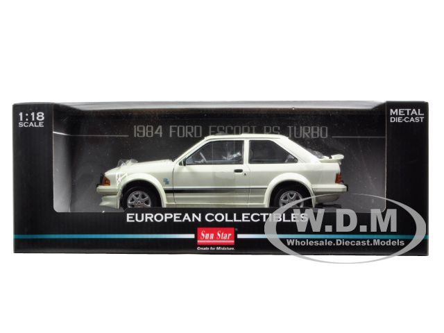 Brand new 118 scale diecast model car of 1984 Ford Escort RS Turbo