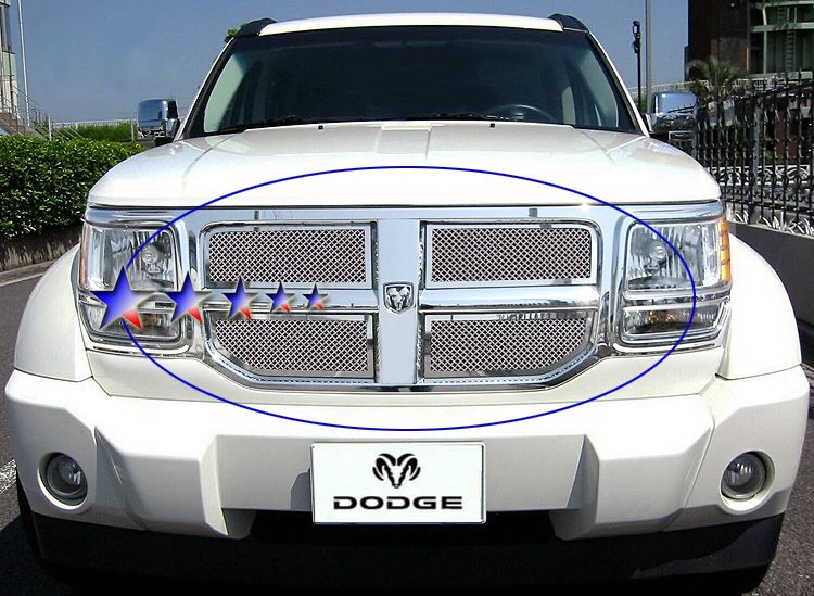 Stainless Chrome Wire Mesh Grille Upper 2007 2011 Dodge Nitro