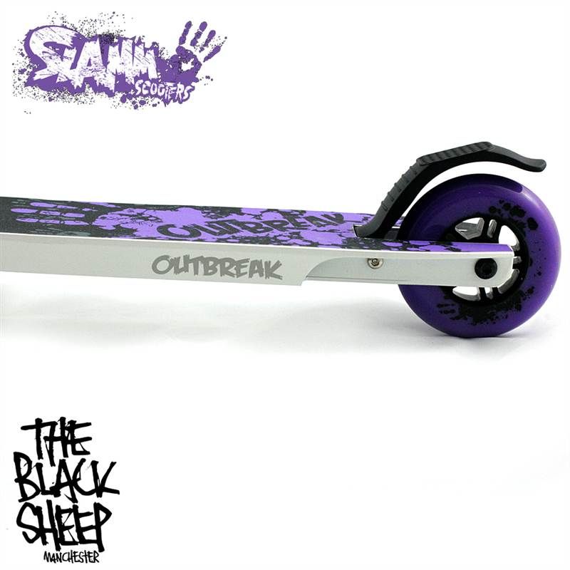 Slamm Outbreak Pro 2 Purple White Extreme Freestyle Stunt Scooter MGP