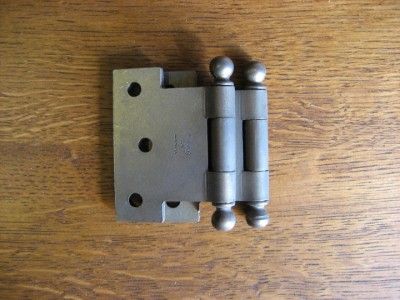 Vintage Stanley Works Cupboard Hinges Satin Bronze with Removable Pins