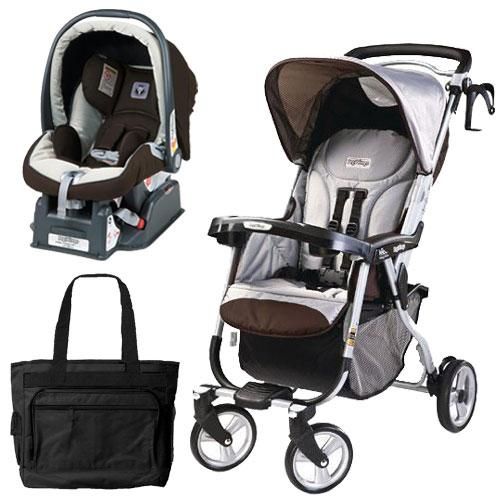 Peg Perego Vela Easy Drive Stroller Java Travel System 888487010572