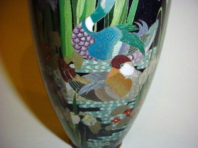 Description A wonderful six sided Japanese cloissone vase brightly