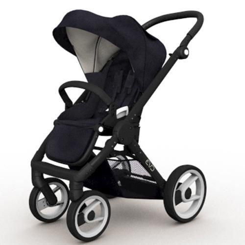 Mutsy EVO Black Chassis Stroller in Black