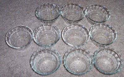 Pyrex Clear Thicker Glass Fluted Custard Cups 6 Ounce 463 EUC