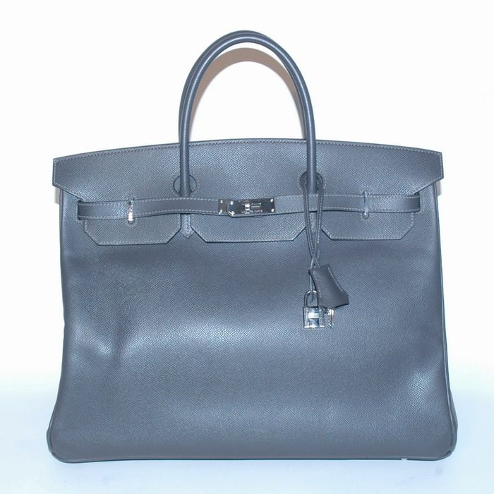 HERMES AUTHENTIC BAG TASCHE BIRKIN 40 EPSOM GRAPHITE PA