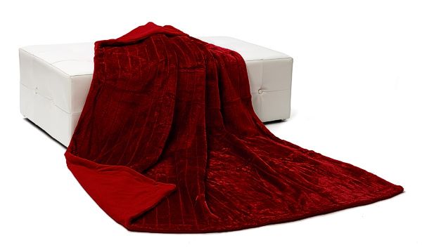 Webpelzdecke Webpelz Nerzdecke Fellplaid Plaid Decke 150x200cm rot