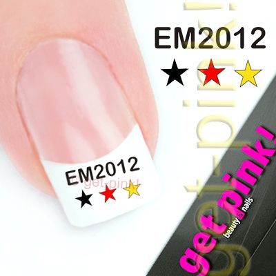 Nail Tattoos EM 2012 Sterne Deutschland   EM2012 stars germany