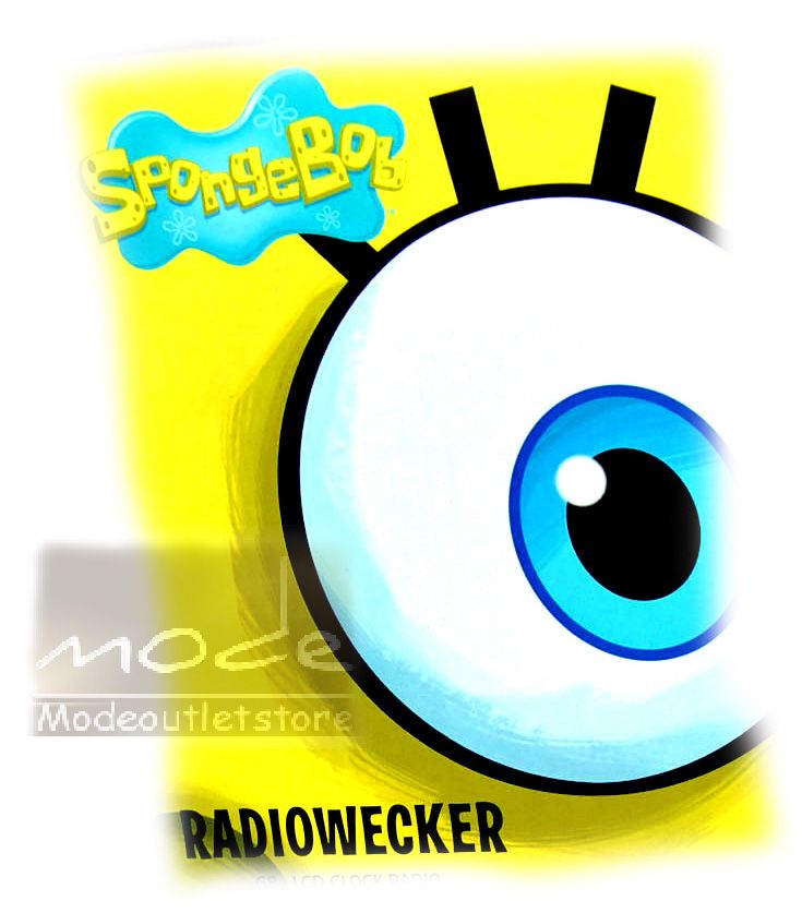 SPONGEBOB Schwammkopf Carrera RADIOWECKER Digital Uhr LCD   Alarm