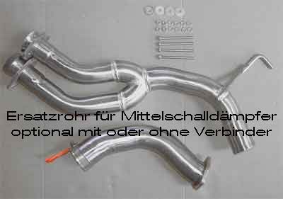 Mercedes SL R129 Klappenauspuff 2flutig 2xli Single Auspuff VA a. AMG