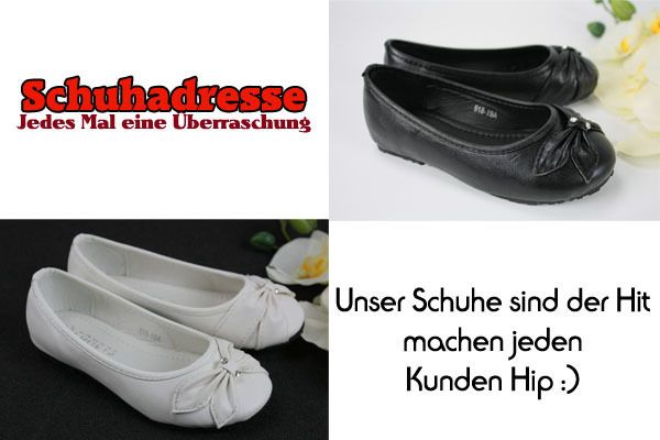 festliche Kinderschuhe Ballerina weiß schwarz gr 26 27 28 29