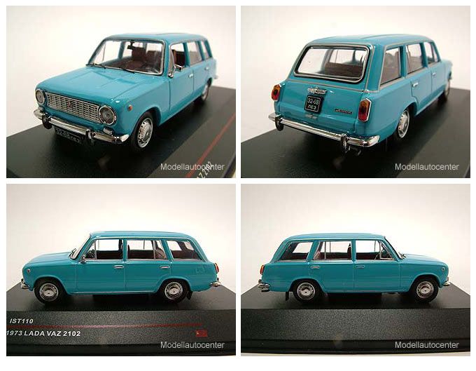 Lada VAZ 2102 1973 blau Kombi, Modellauto 143 / IST Models