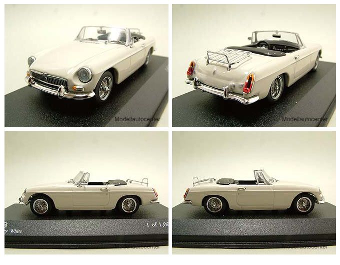 MGB Cabrio 1968 weiß, Modellauto 143 / Minichamps