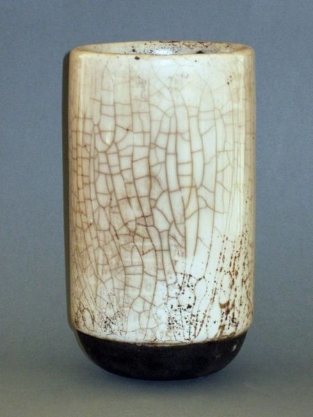 Raku Vase Zylinder 16 cm