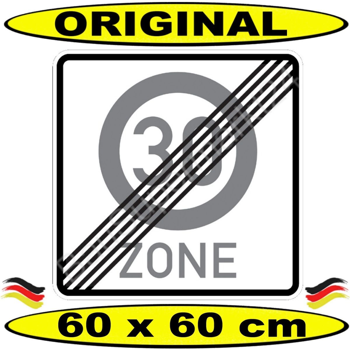 Schild 40. Geburtstag Zone Ende 30 Verkehrsschild NEU