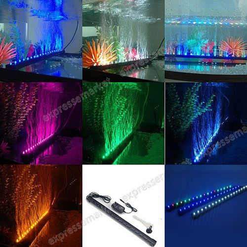 Aquarium LED Luftblasen Bubble Lampe unterwasser Beleuchtung Deko 3