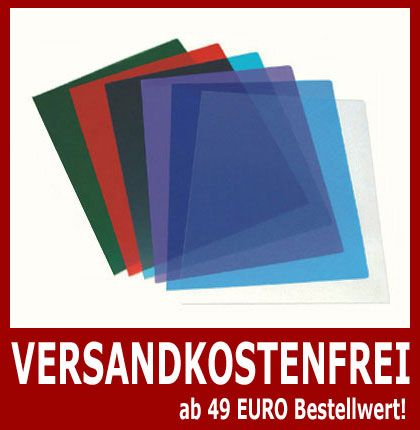 25 Deckblätter A4 transparent matt Bindecover Plastik