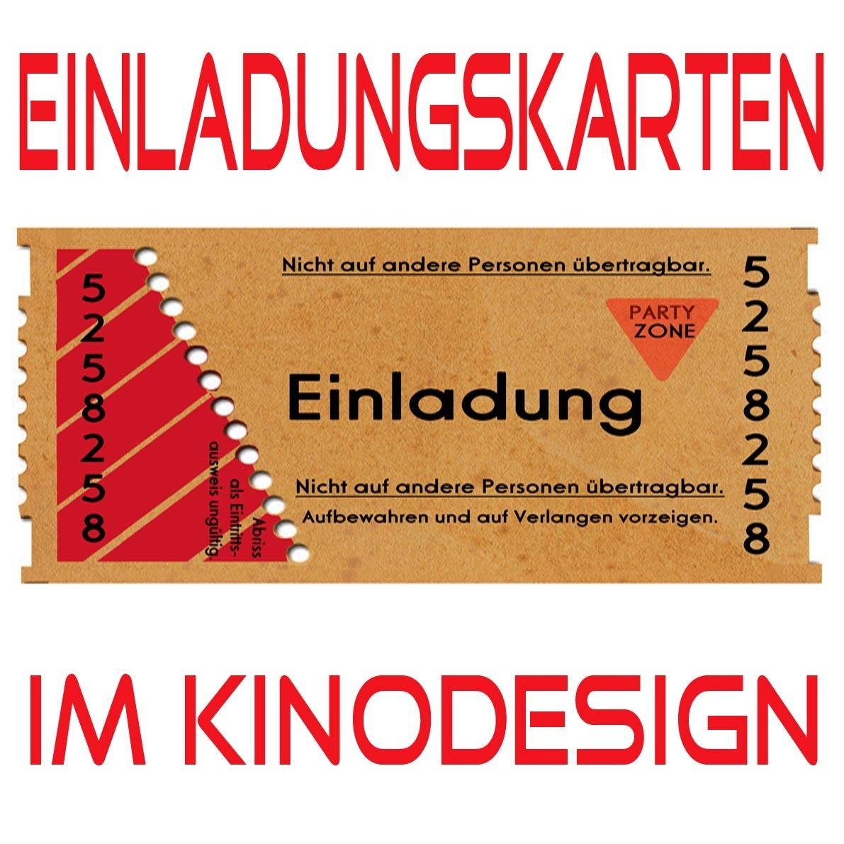 Einladung • Eintrittskarte • Ticket • 40 50 60 18