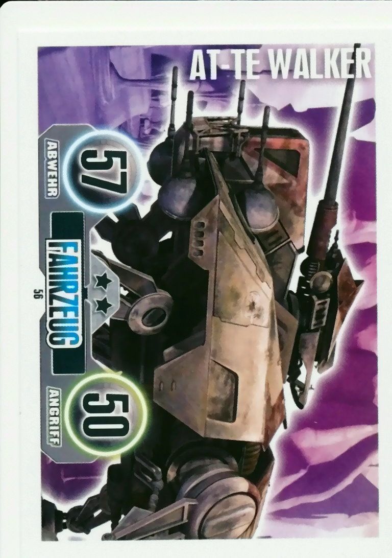 AT TE WALKER Nr.56  Karte   Star Wars Force Attax