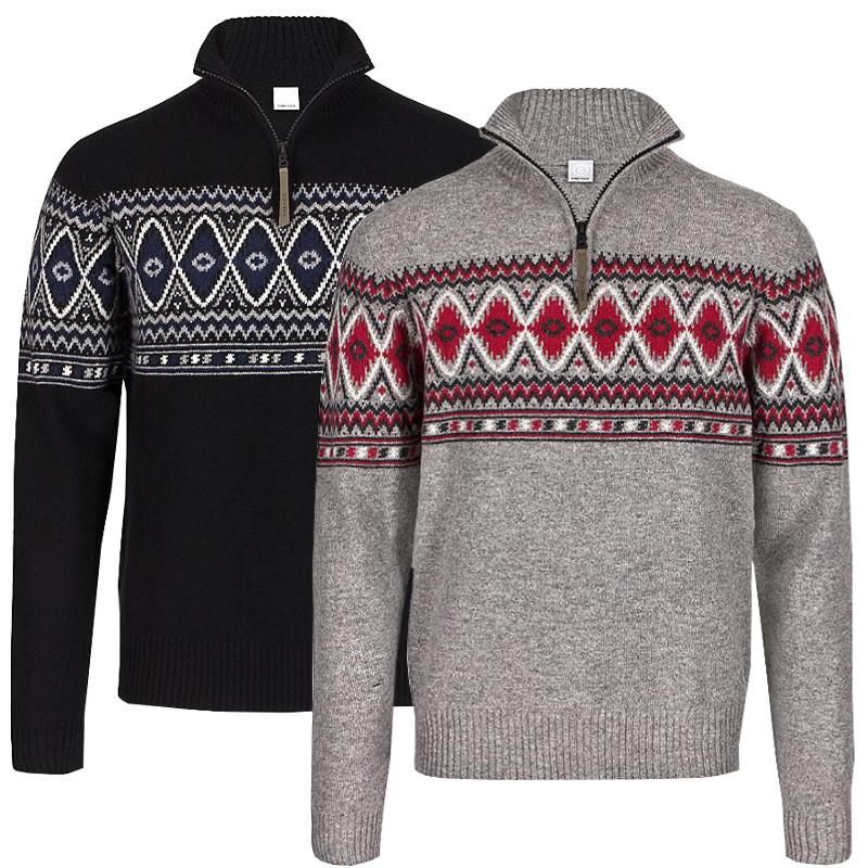 Herren Strick Pullover ELLIOT grau, schwarz 48, 50, 52, 54, 56