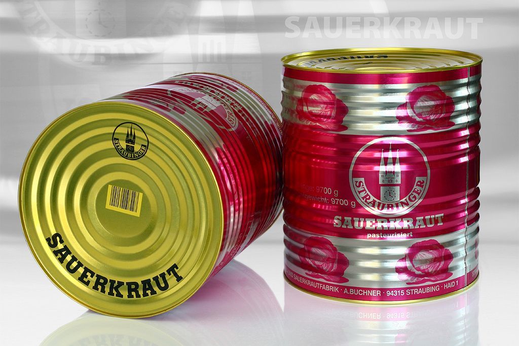 STRAUBINGER KRAUT 1 DOSE 10/1 Neu SAUERKRAUT 9,7 Kg TOP